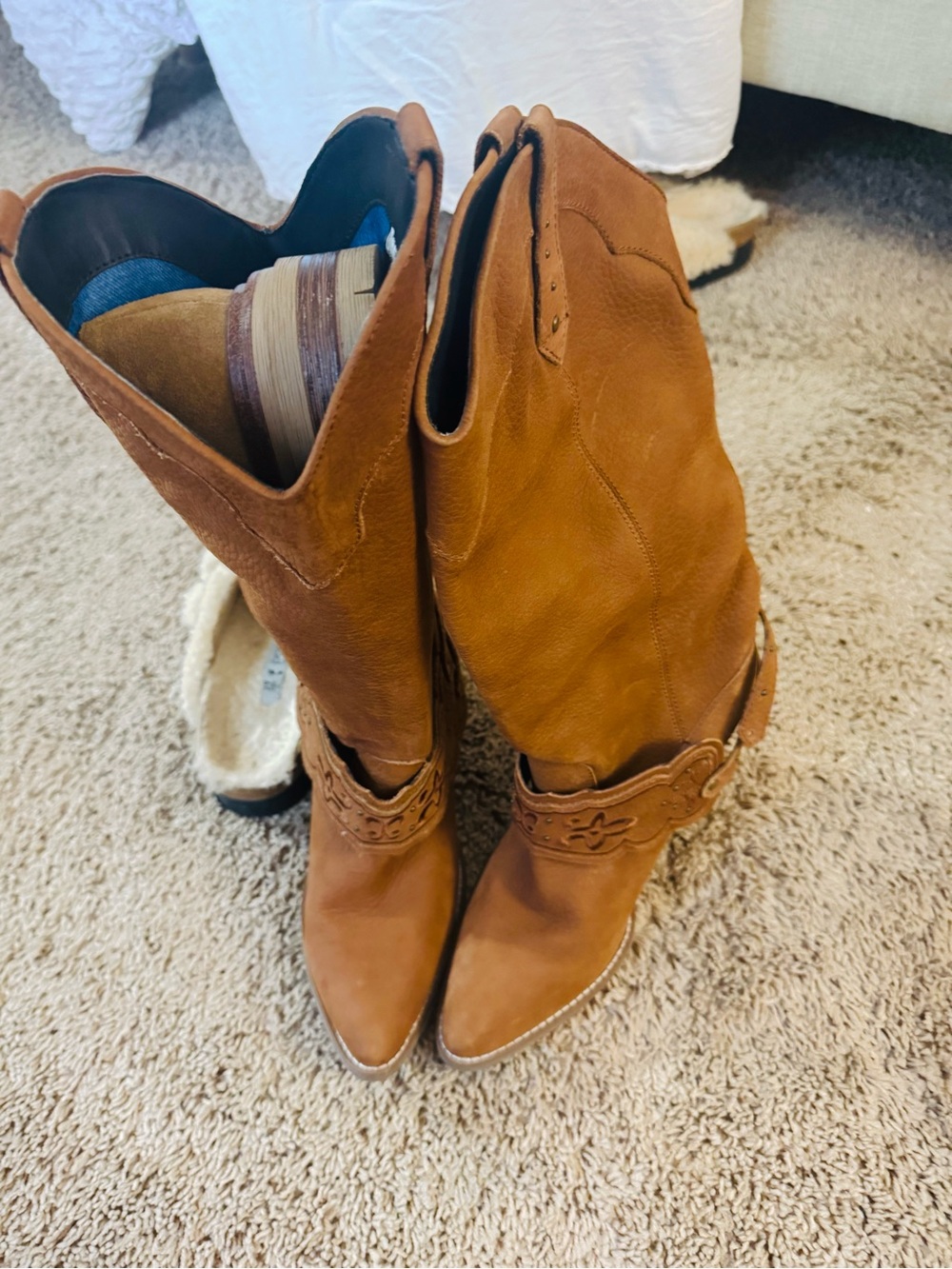 Dingo Whiskey Tan Western Booties - Women's 8.5 - Picture 3 of 7